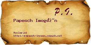 Papesch Imogén névjegykártya